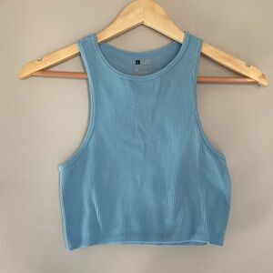 SHEIN Light Blue Cropped Tank Top Size Large